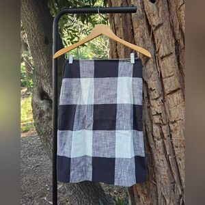 Club Monaco Black and White‎ Fall Checkered Skirt Size 4